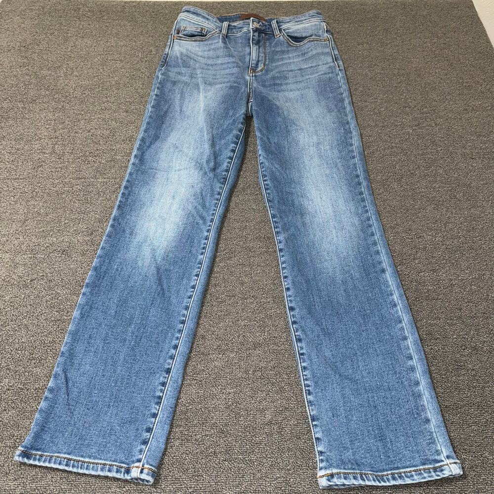 Judy Blue Straight Fit Blue Jeans Womens Size 7/28 Medium Wash Minimalist Casual